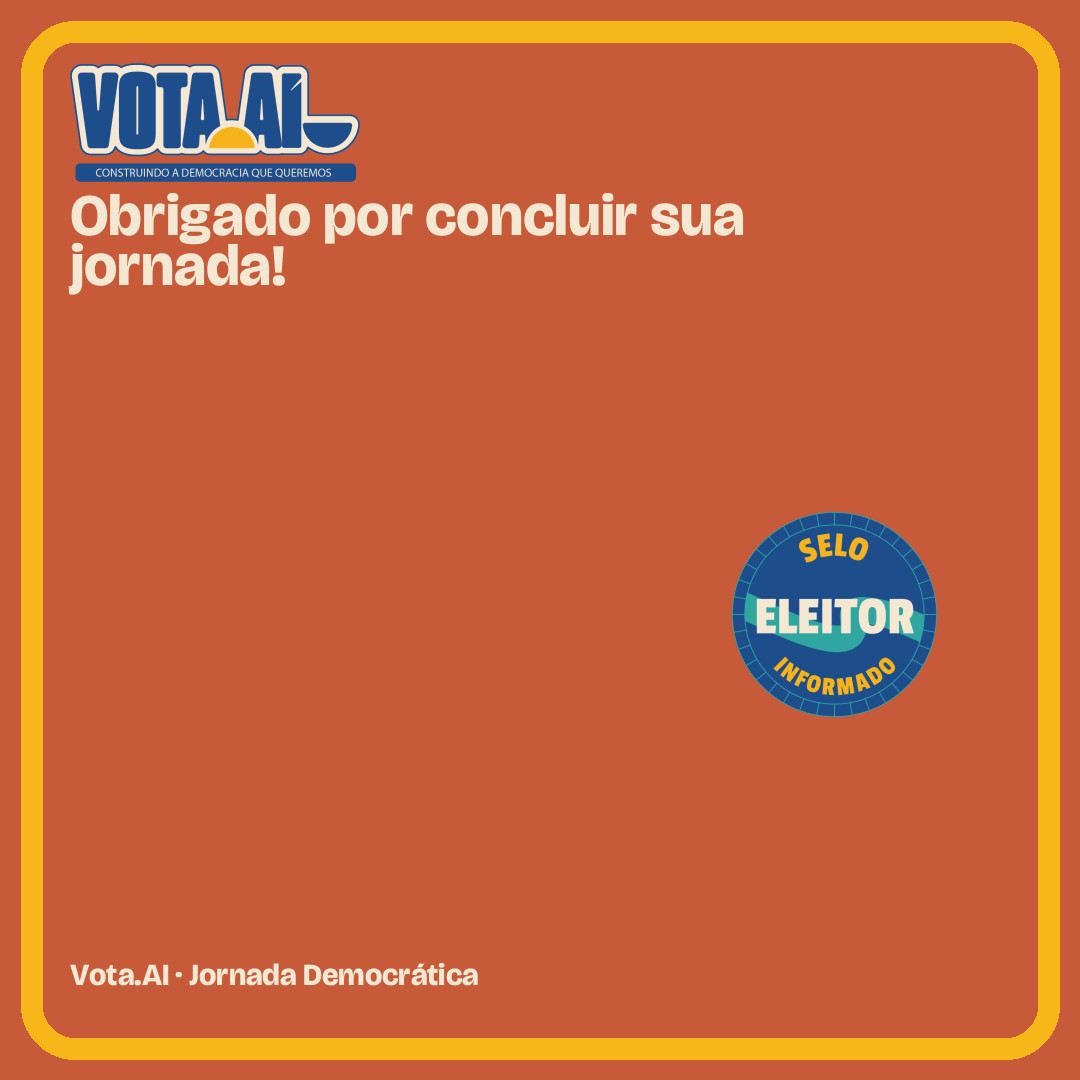 Resultado da Jornada Democrática no Vota.AI
